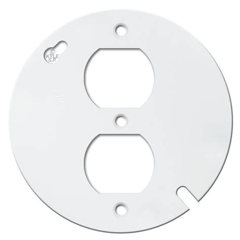 4 inch round electrical box plate|bell box mount cover plate.